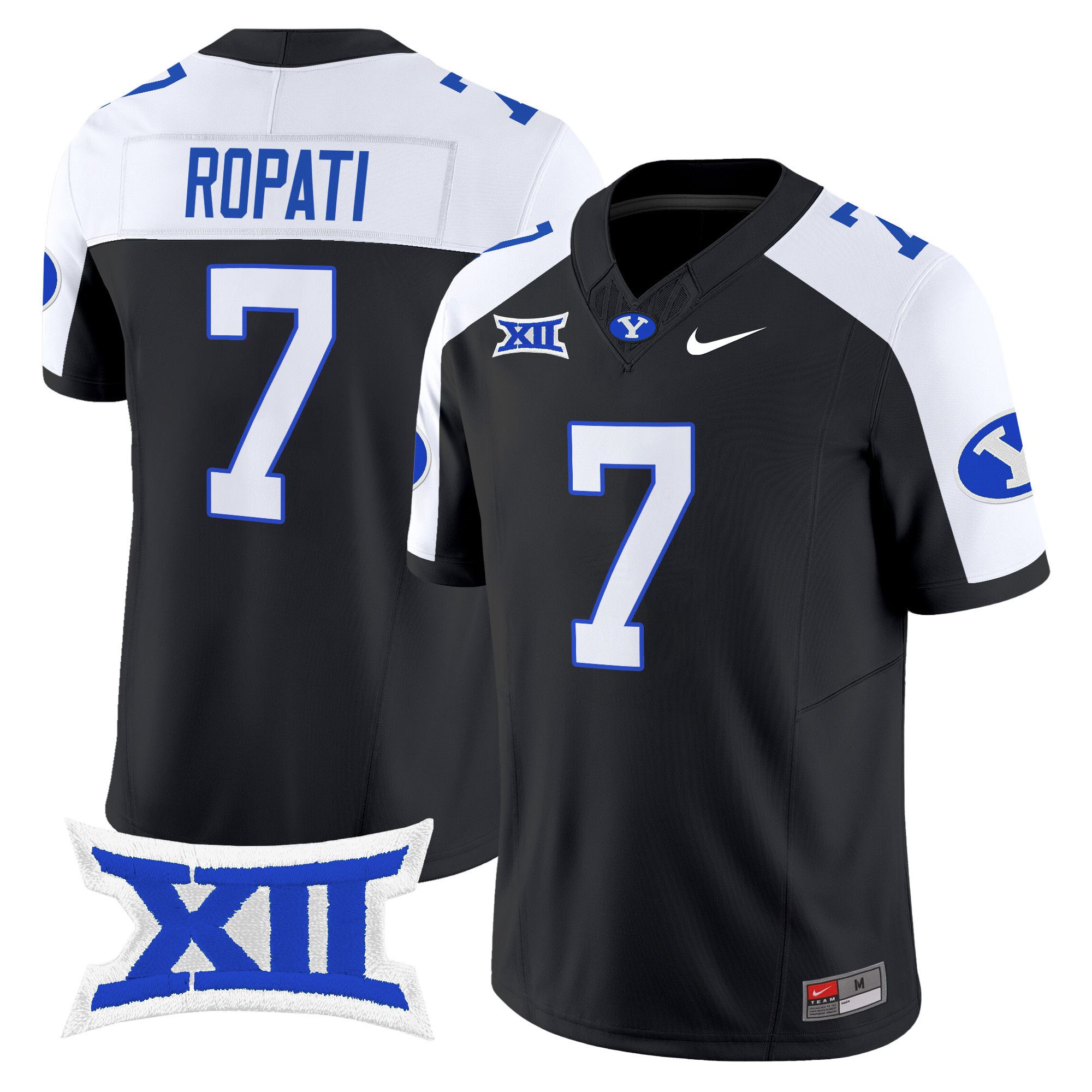 Men BYU Cougars #7 Ropati Black Nike 2024 Vapor Limited NCAA Jersey